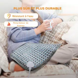 SAFER AND MORE DURABLE ComfortTherm Pro - Coussin de Couverture Chauffant Électrique Domestique